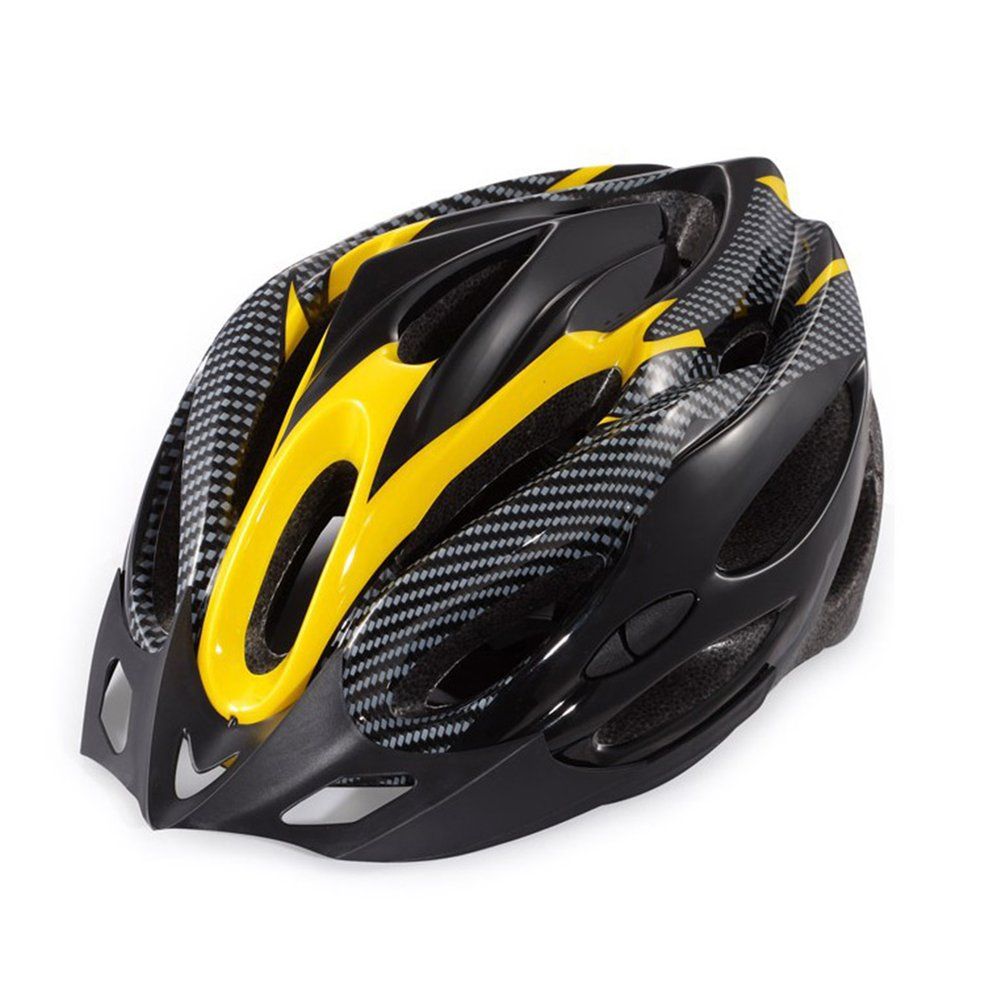 Bike Bicycle Riding Protective Helmet Integrated Molding Sports Equipment - Black & yellow