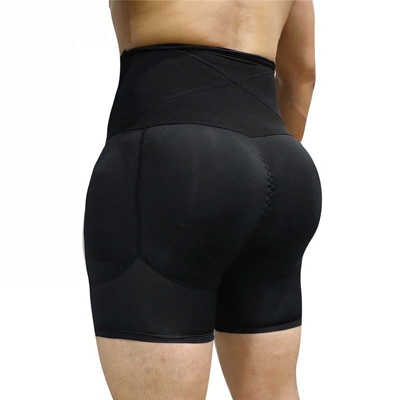 Slimming Sheath Belly Tummy Control Thigh Trainer Shapewear Waste Trainer Hook Waist Shaper Lifter Men Boxer Shorts Padded