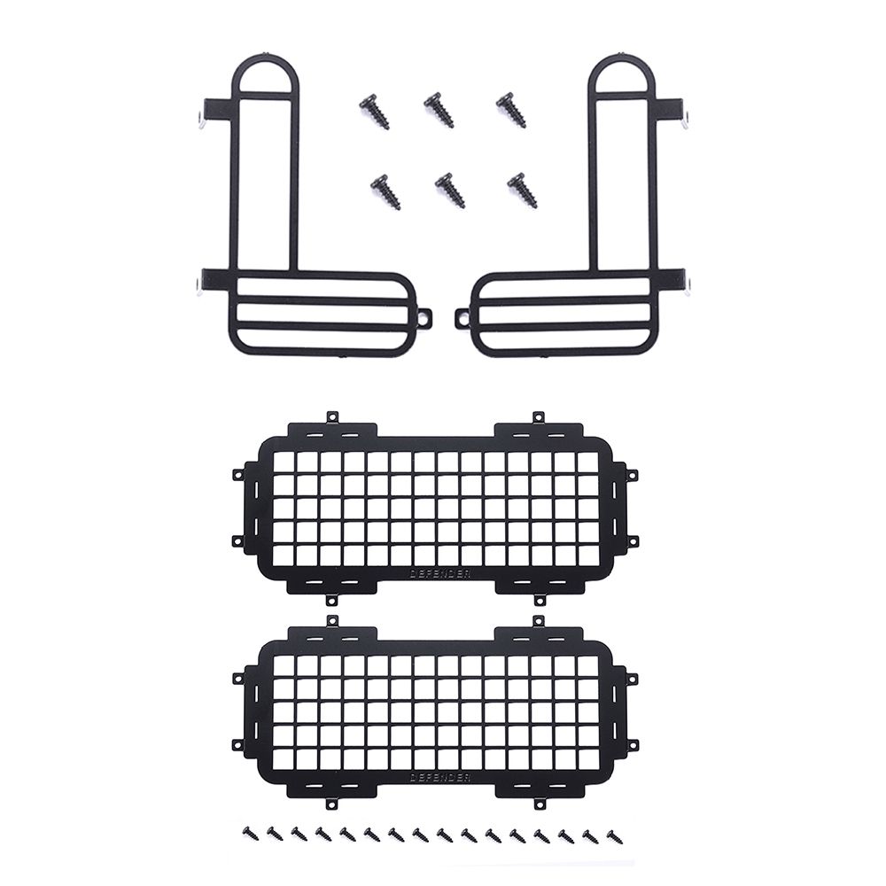 for MN D90 D99S MN99S Rear Lampshade Reversing Lamp Protection Cover & Metal Stereoscopic Window Mesh Protective Net