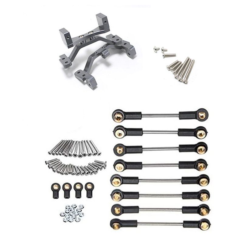 Metal Pull Rod Base Seat Mounts Servo Set with Upgrade Replacement Part Metal Suspension Toe Link Tie Rod Set