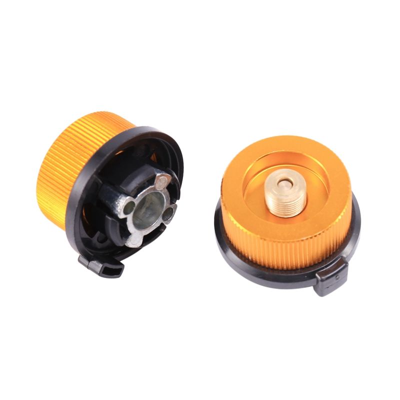 2Pcs Gas Adapter Safe Durable Gas Stove Adapter Stove Connection Outdoor Camping Gas Bottle Adaptor for Butane Canister