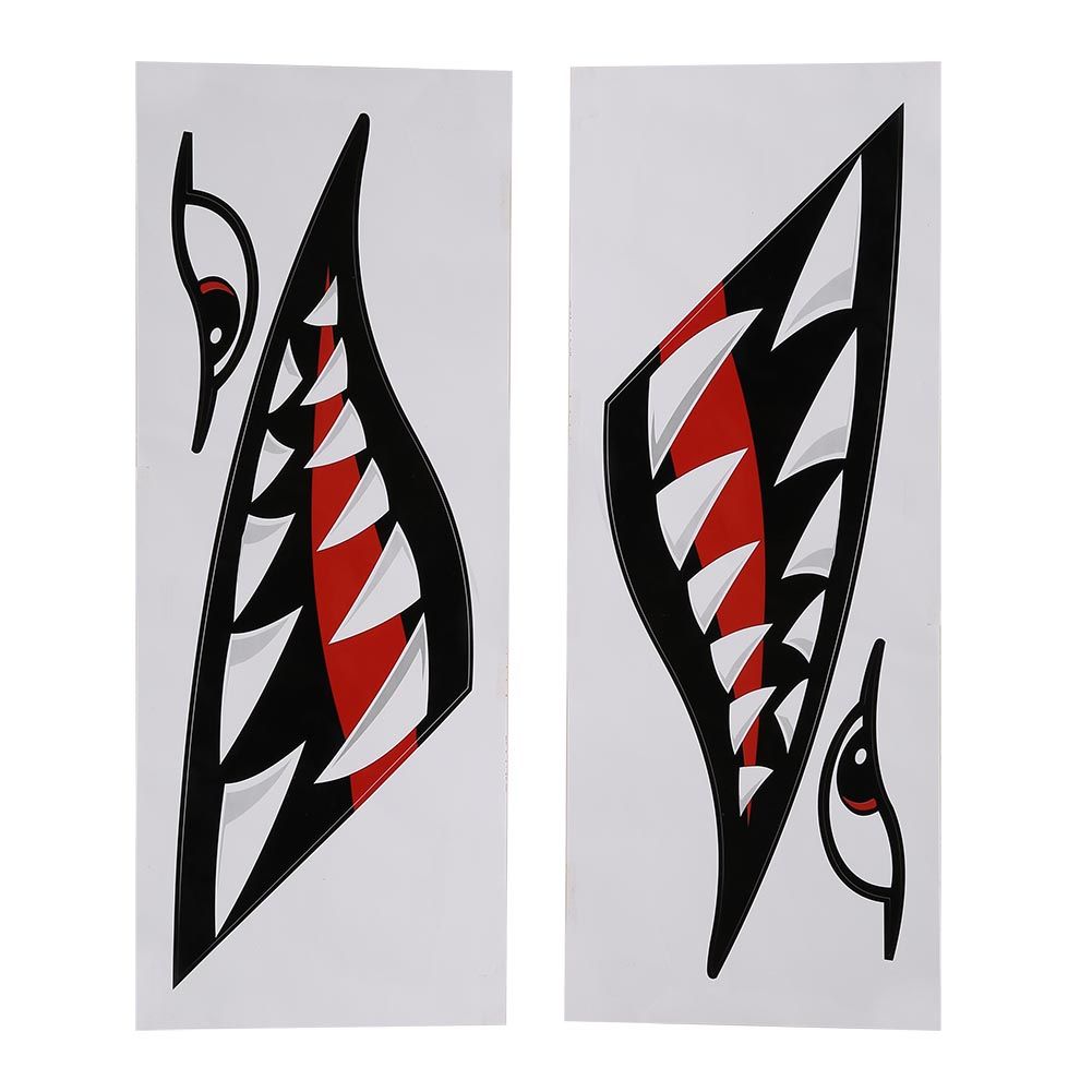2X Waterproof DIY Shark Teeth Mouth Sticker Decal Car Kayak Decoration❤D