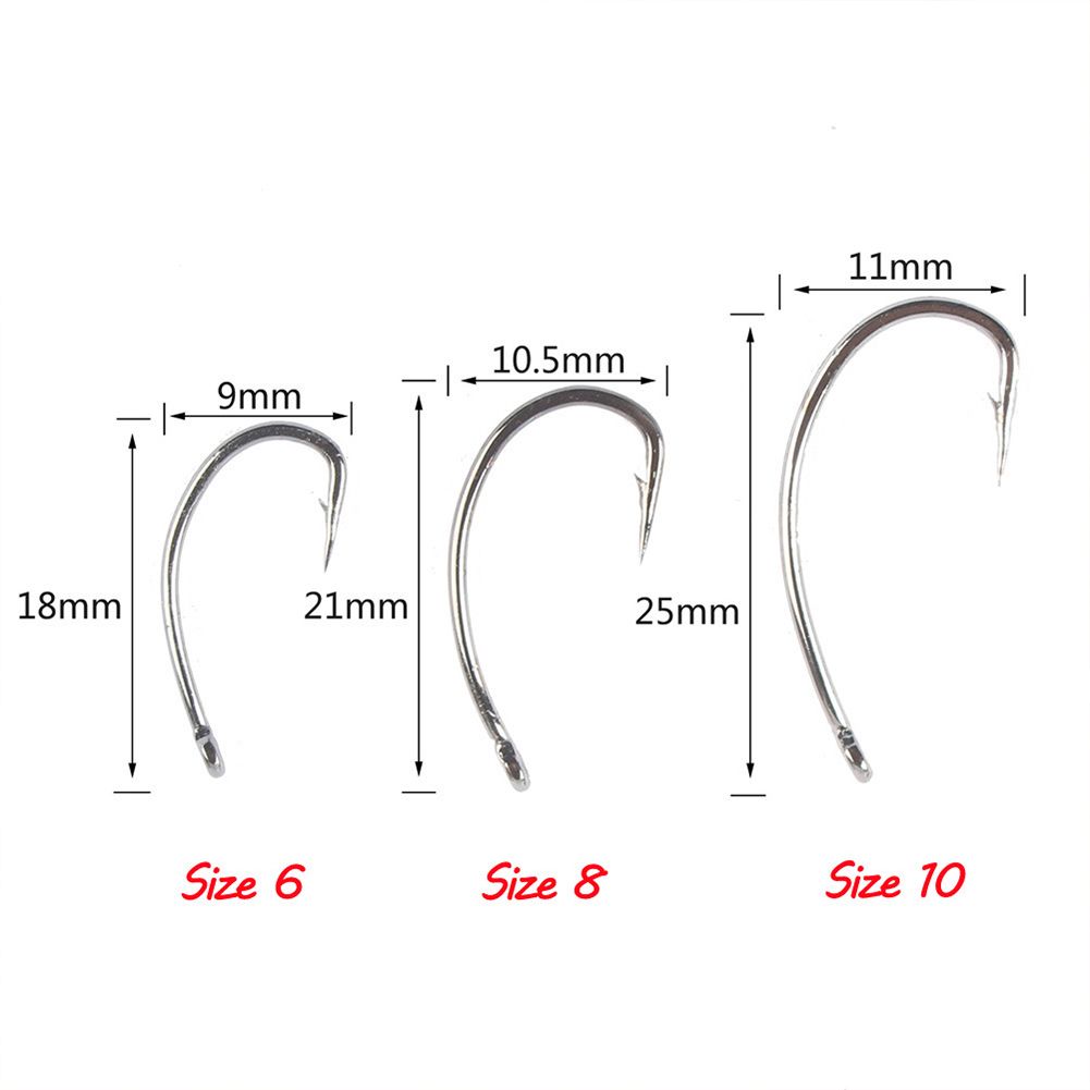 20pcs High-carbon Steel Fishing Crank Hooks With Barb Carp Fishing  Accessories