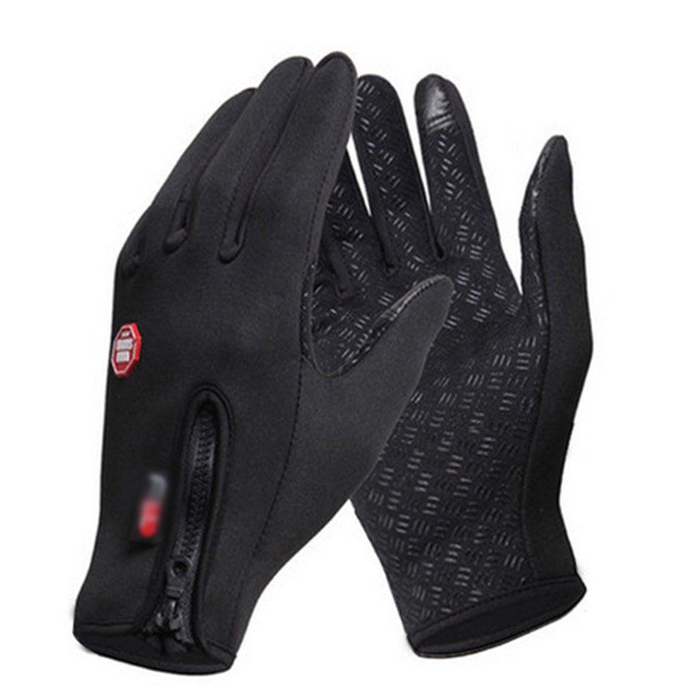 Cycling Gloves Men And Women Fleece Gloves Windproof Warm Touch Screen Gloves