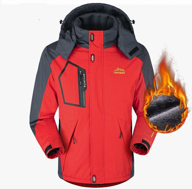 Men Women Winter Ski Jackets Hood Windbreak M-5XL  Warm Coat For Climbing Fishing Hiking Clothes
