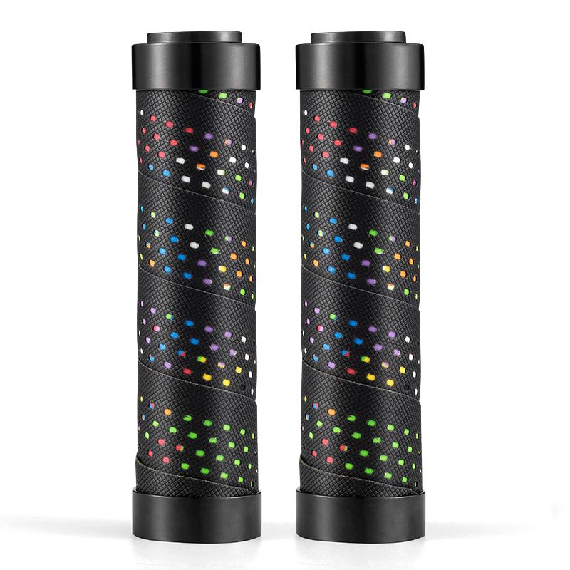 ROCKBROS Bicycle Grips MTB Handlebar Tape Cover Grips Aluminum Alloy Bilateral Ring Lock Bike Accessories-Multicolor