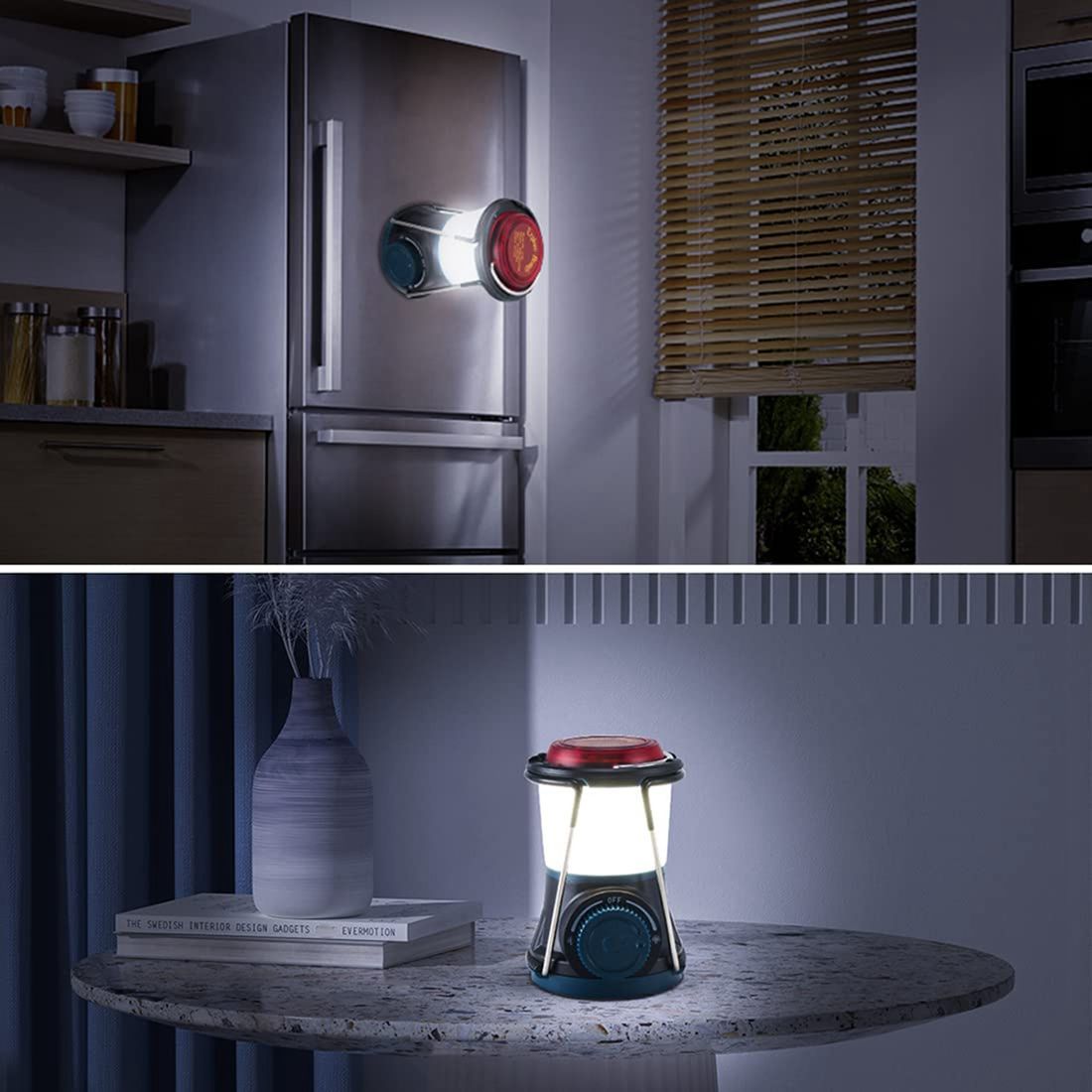 Rechargeable LED Camping Lantern,2000MAh with Magnet Base,Lanterns Flash,Hiking Gear,Emergency , Hurricane,Etc