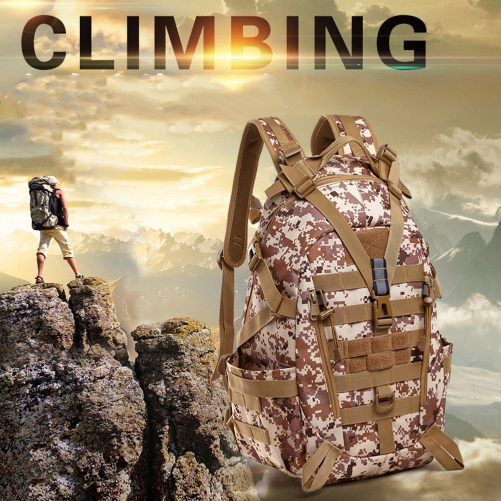Camping Hiking Backpack Men Bag Outdoor Travel Bags Climbing Rucksack Hiking Sport Bag-Sand Digital