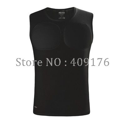 Male Bodybuilding Muscle Tank Tops Men Padded Vest Removable Inserts Tummy Underwear Belly  Body Shaper Shirt