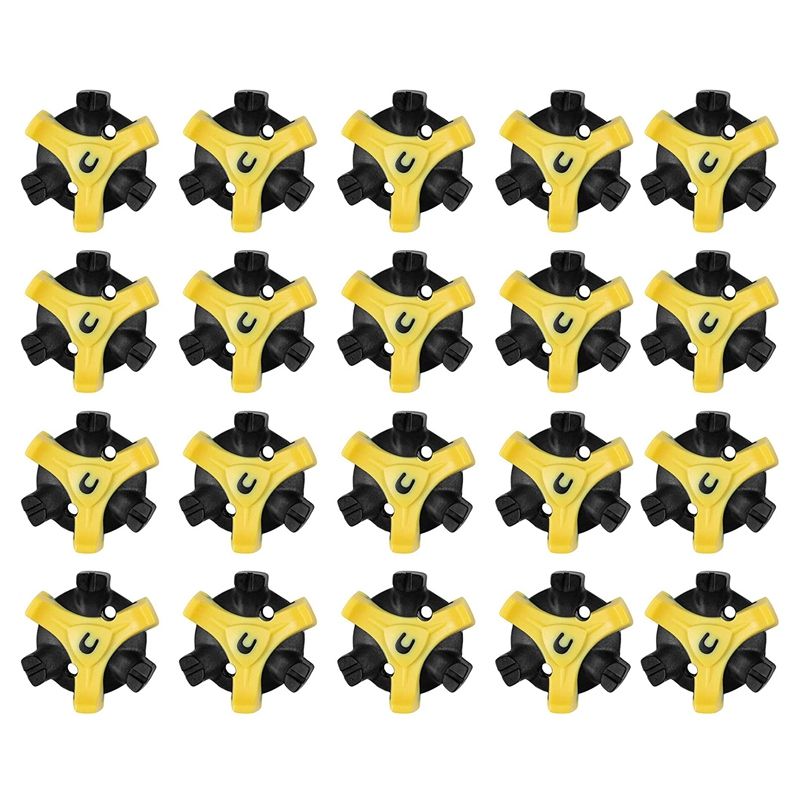 20 PCS Fast Lock Golf Spikes Replacement Golf Shoe Spikes Golf Shoe Cleats Replacements Easy Install Golfkicks