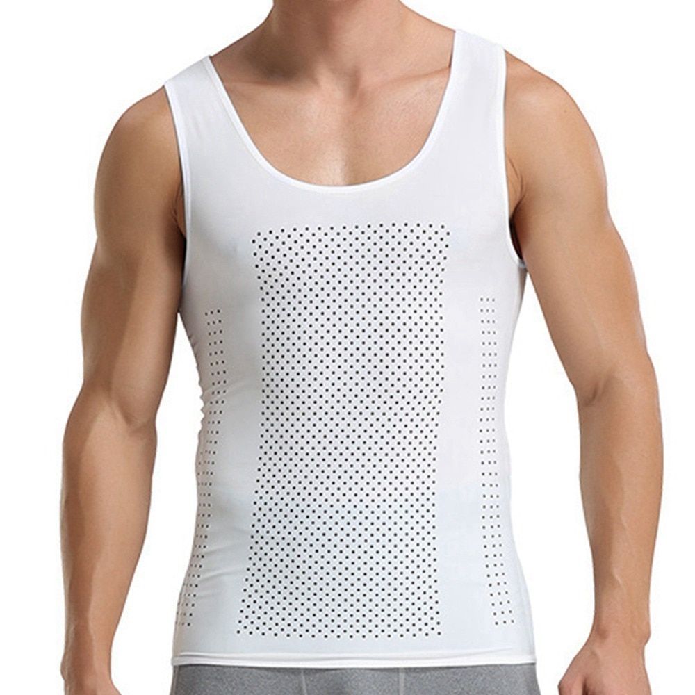 Men Corset Body Tummy Shaper Fat Burning Vest Belly Waist Girdle Shirt Shapewear Underwear Girdle Shirts Modeling Strap Male