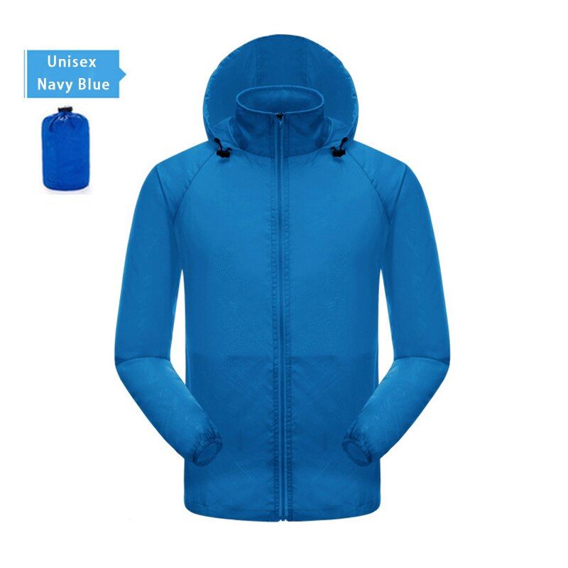 LNGXO Hiking Jackets Women Men Waterproof Quick Dry Camping Windbreaker Sun-Protective Outdoor Rain Coat Zipper Pocket