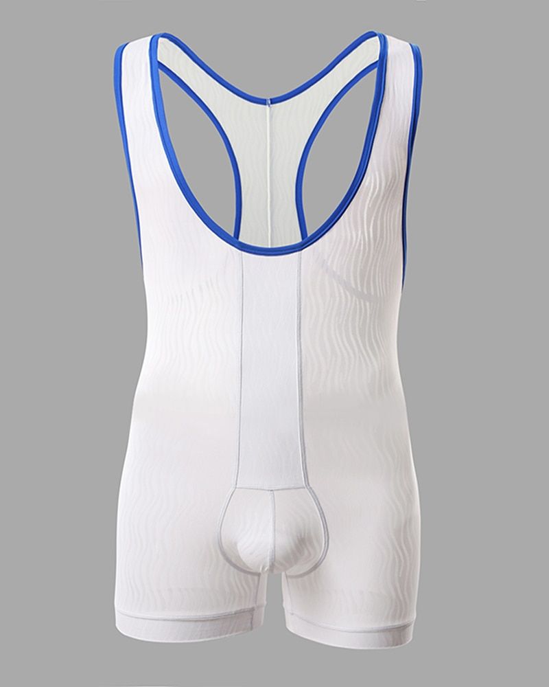 Men's Wrestling Singlet Jumpsuit Shorts Undershirts Underwear Breathable Bodysuit Sleepwear Boxershorts