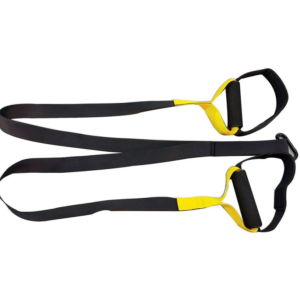 P3 Resistance BaHanging belt Sport Gym workout Fitness rope straps - Black&yellow P3-3