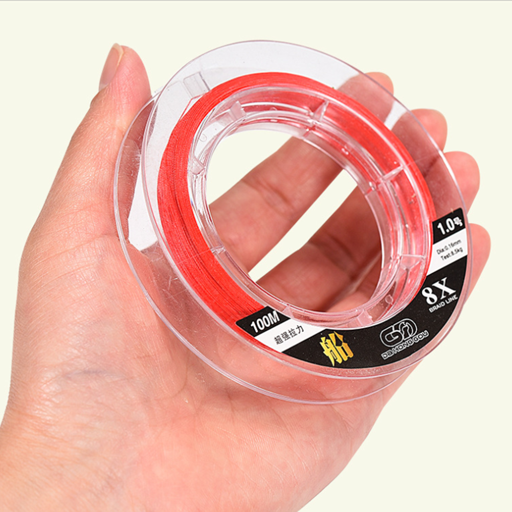 100/1Roll Pe 8-Strand Long-distance Cast Fishing Lure Line No Fading Smooth Sea Fishing Accessories