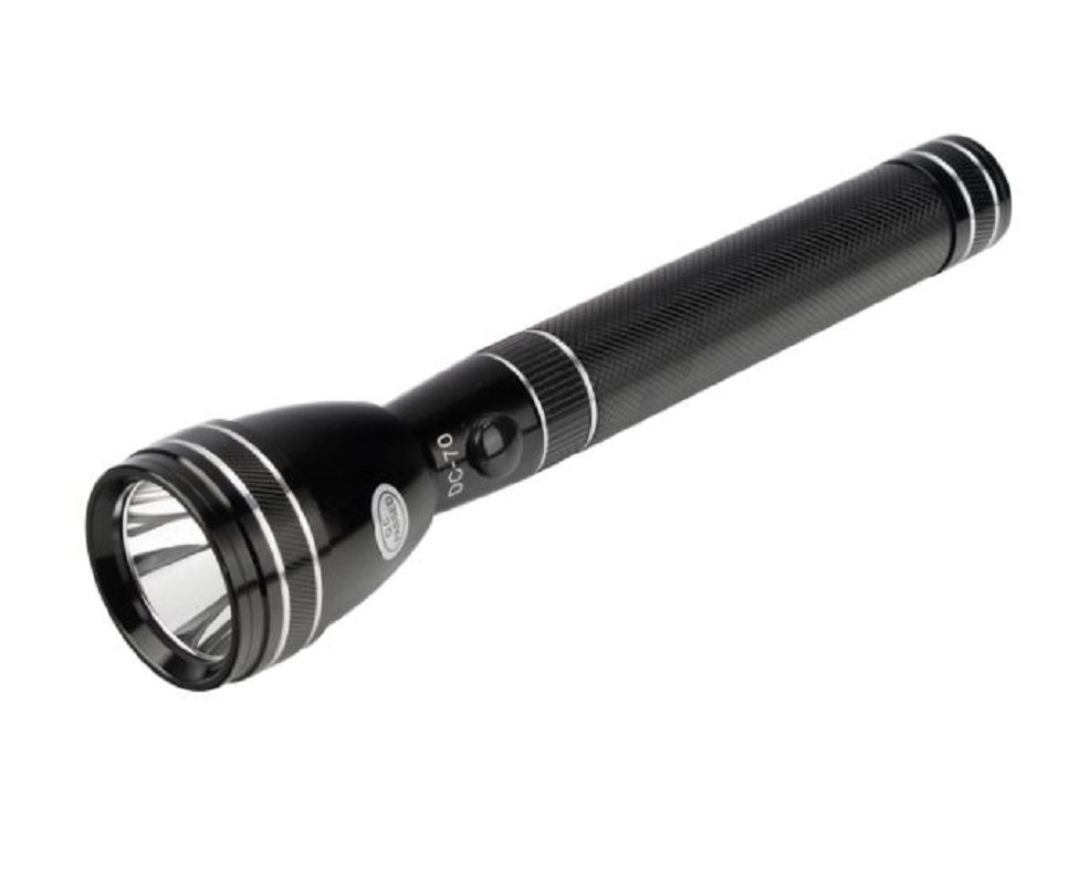 Led Torches Flashlight Long Distance Rechargeable Powerful Double Battery Light