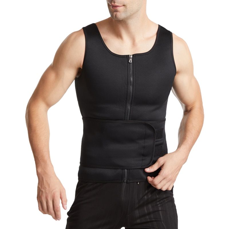 Workout Sauna Sweat Vest for Man Slimming Waist Trainer Body Shaper Corset Tummy Control Shapewear Fajas Fitness Sauna Shapers