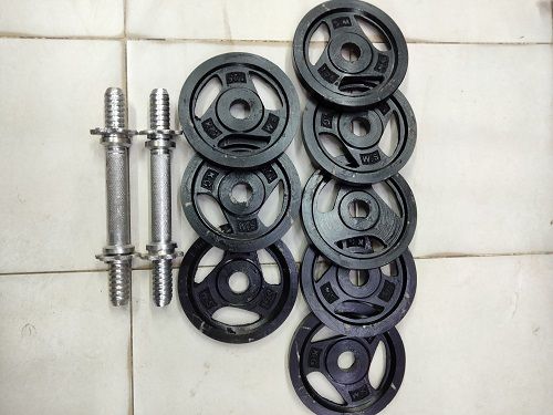 Black Dumbbell Weight Set 15 kg