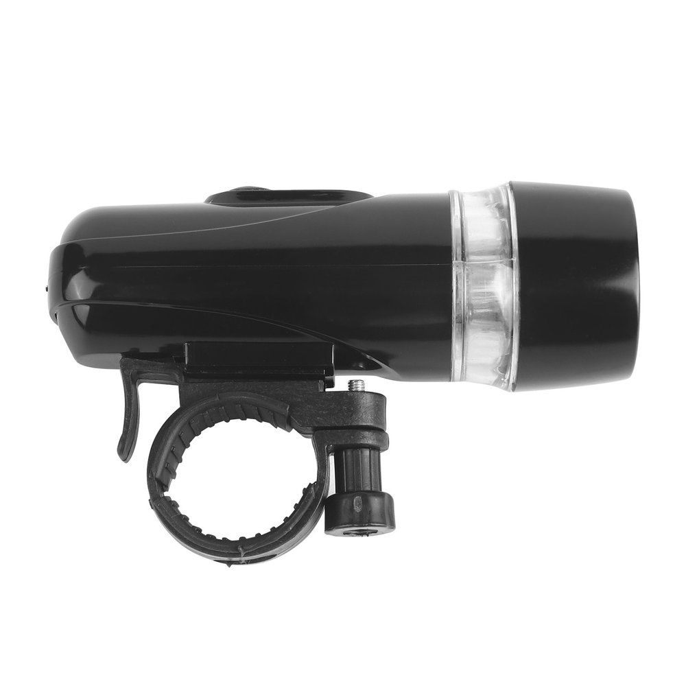 Plastic Lamp Bike 5 LED Beams Front Head Light Flashlight for Handlebar black