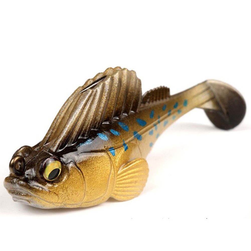 Yfashion Fishing Lure Jumping Fish Artificial Jig Head Fish Soft Bait Worm Bait