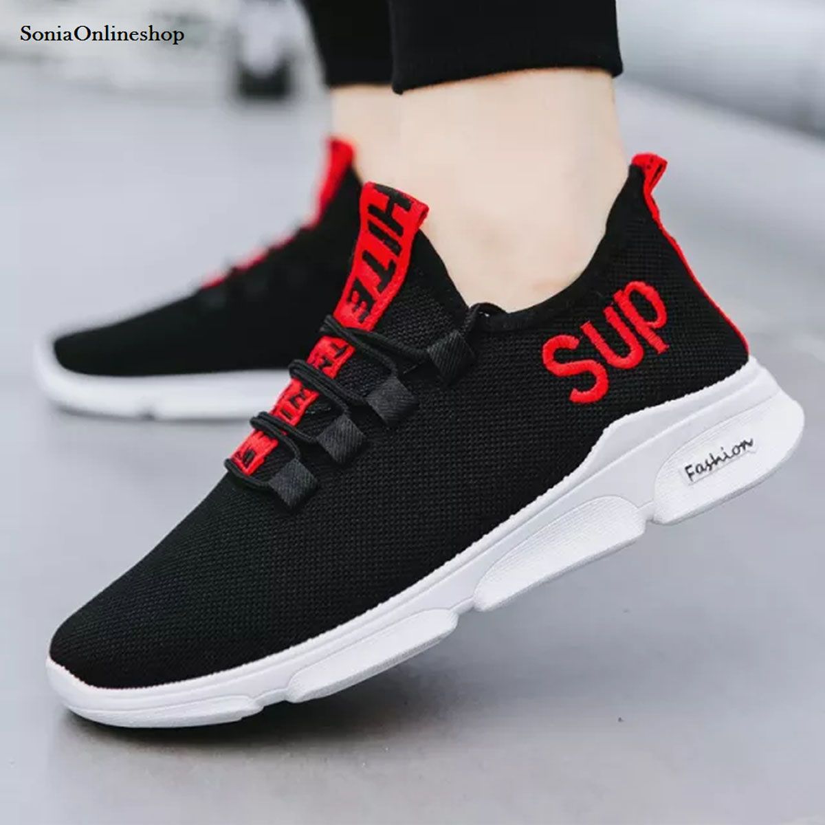 Sneakers man new design fabrics shoes with high lace up design and rubber material soul - Shoes - ছেলেদের জুতা - সু জুতা - Shoes - Shoes