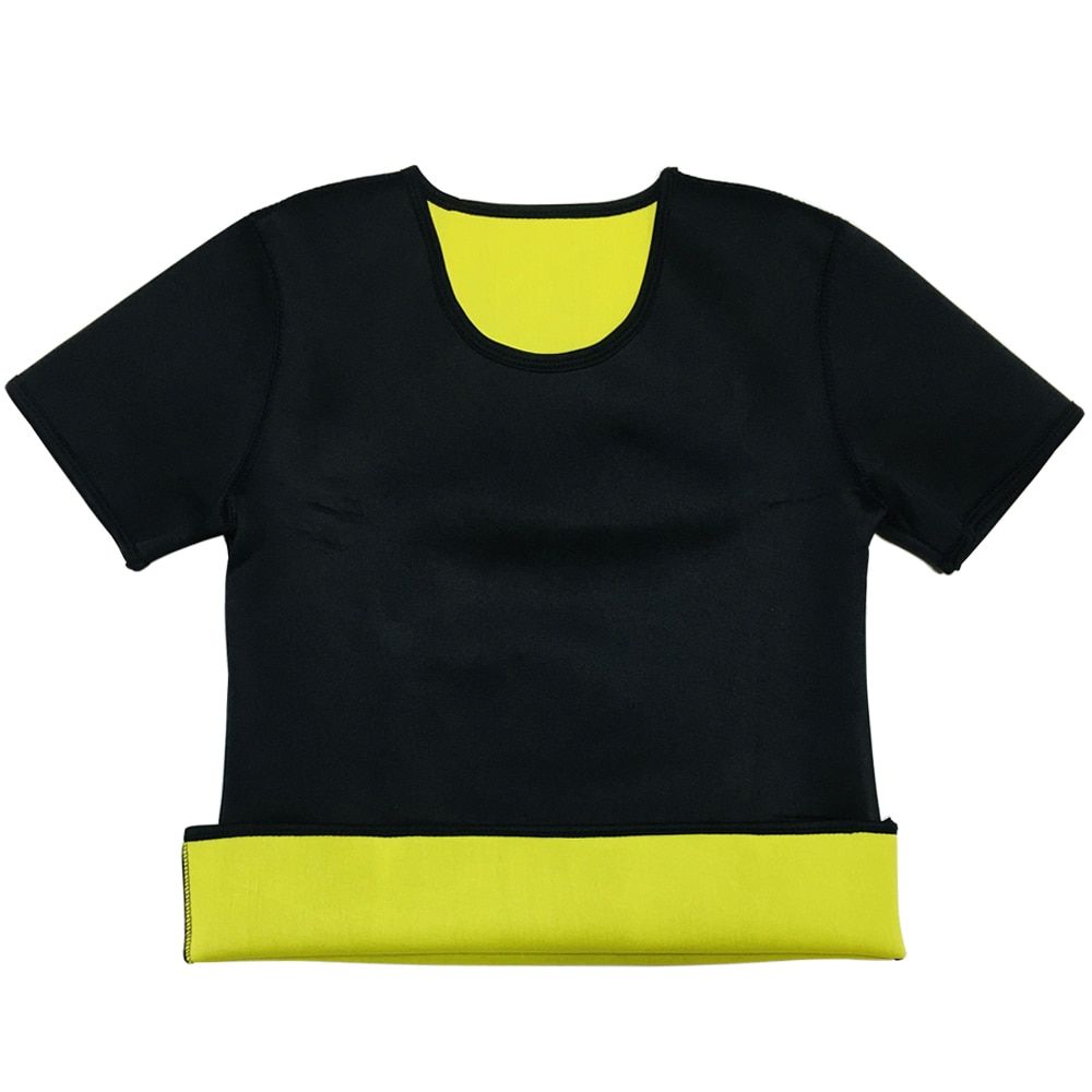 Men's Hot Thermo Body Shaper T-Shirt for Slimming Neoprene Bodysuit Workout Abdominal Trainer for Weight Loss