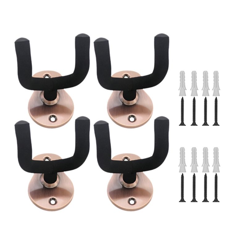 BRADOO-4Pack Skateboard Wall Hanger Ski Hanger Guitar Hanger Wall Mount for Guitar Skateboard Longboard Skis Snowboards