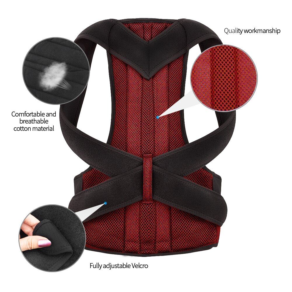 Back Waist Lumbar Support Corrector Adjustable  Correction Belt Waist Trainer Shoulder Lumbar Brace Spine Support Belt Vest
