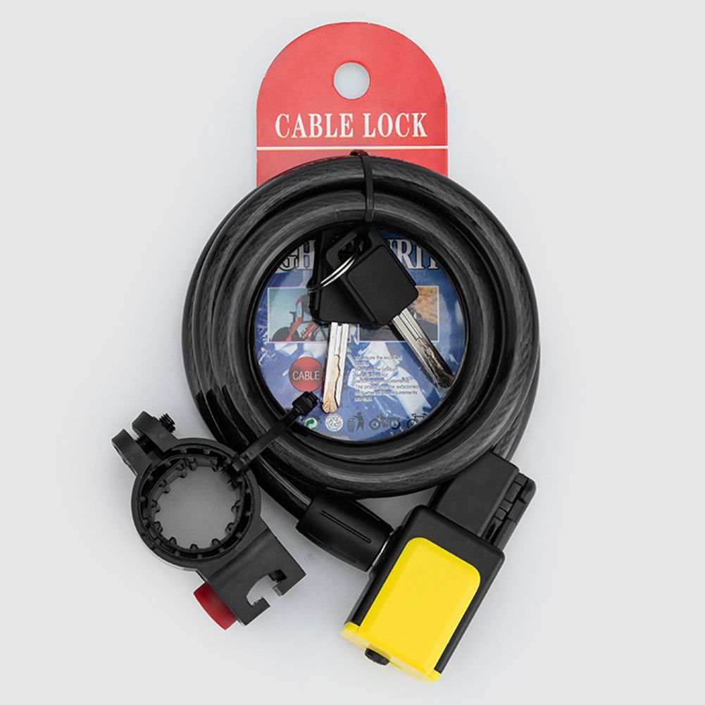 Portable Mountain Bike  Lock Anti- Motorcycle Lock Fixed cycle Ring Lock Steel Cable Chain