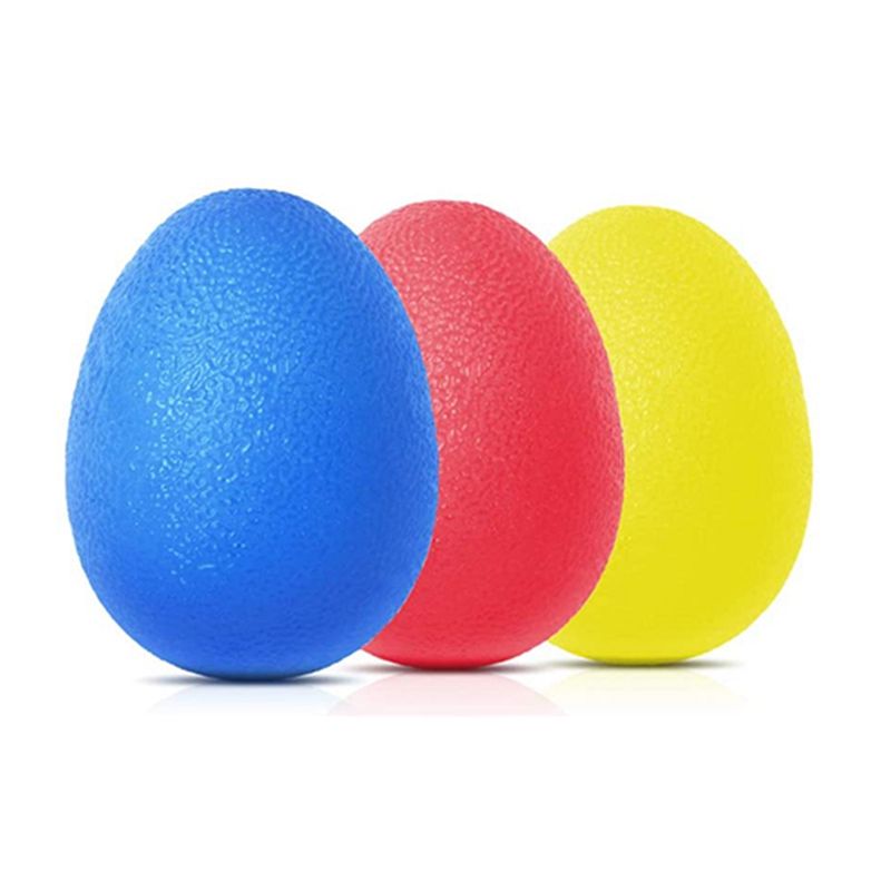 BRADOO-3Pcs Hand Grip Strength Trainer, Stress Relief Ball, Wrist Rehab Hand Grip Equipment Ball Finger Resistance Exerciser