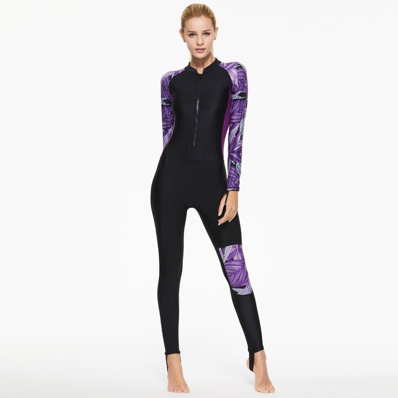 New Long-sleeve Women Dive Skin Sun Block Woman Snorkeling suit Female Diving Wetsuit Beach Body Suit Jellyfish Protection