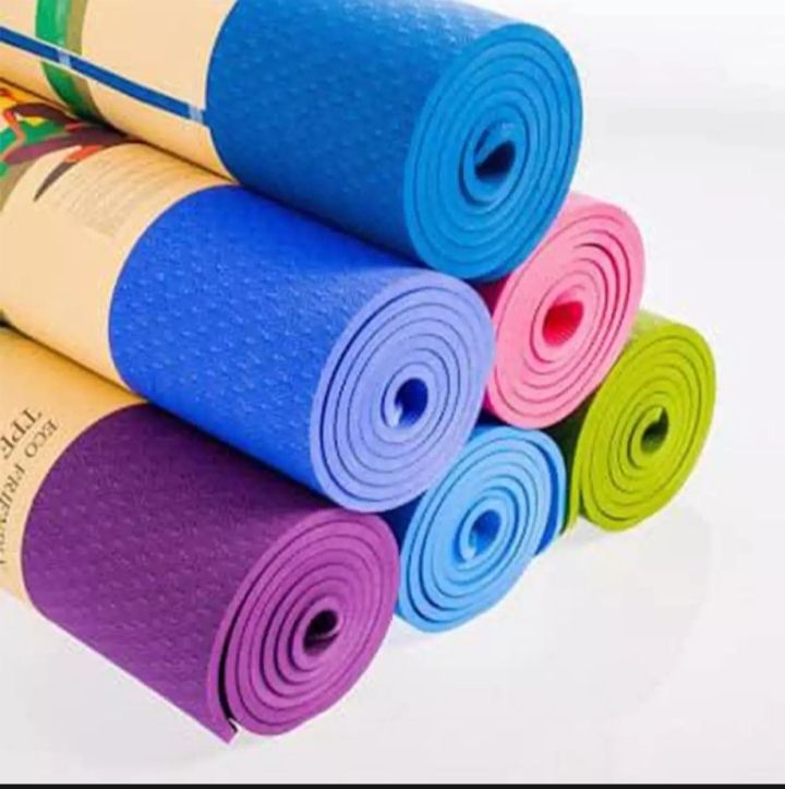 Yoga exercise mat 6mm thickness.