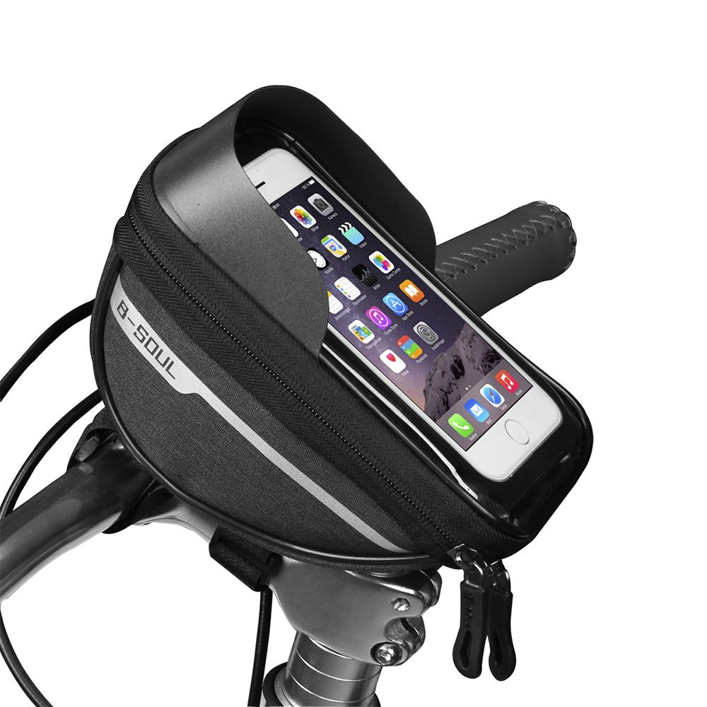 【In stock】B-soul Portable Waterproof Cycling Bicycle Bike Head Tube Handlebar Cell Phone Bag Case Phone Holder