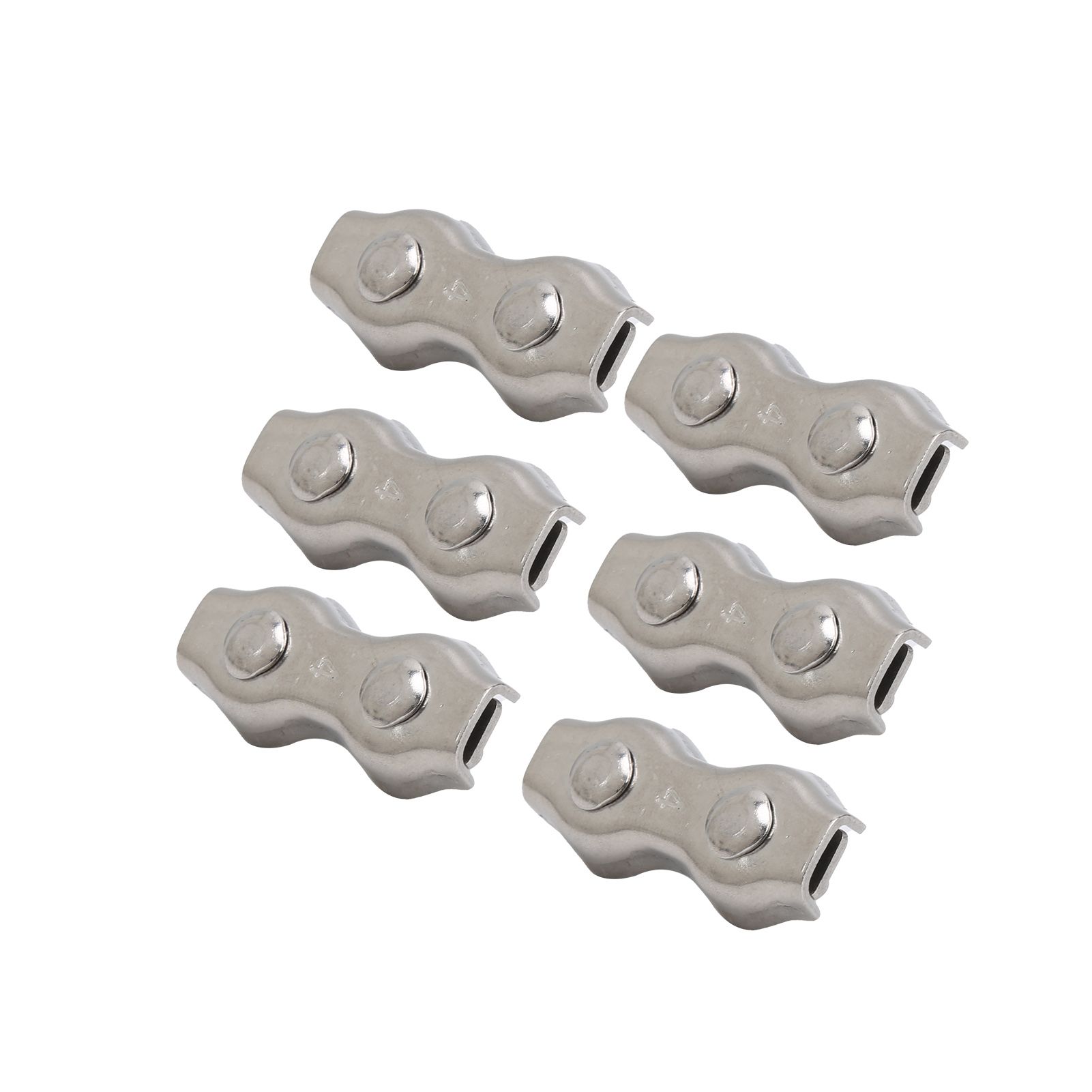M5 Duplex Cable Clamps Rust‑proof 2‑Post Clamp Durable for Railing Tent Rope Wiring