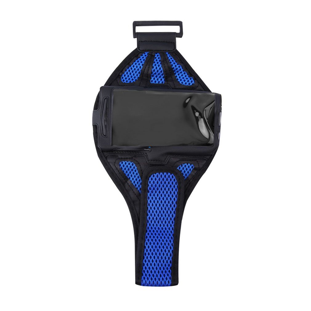 Sports Mesh Gym Running Jogging Arm Band Holder Strap Pouch For Galaxy S4/S5 Blue