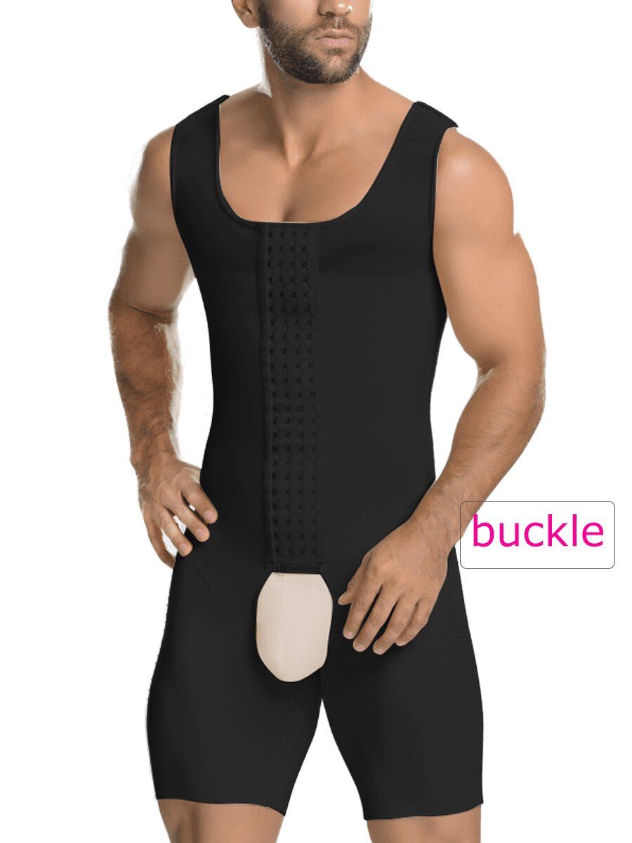 Men's Shapewear Bodysuit Full Body Shaper Compression Slimming Underwear Breathable Corset Fitness  Lifter Hide Man Boobs