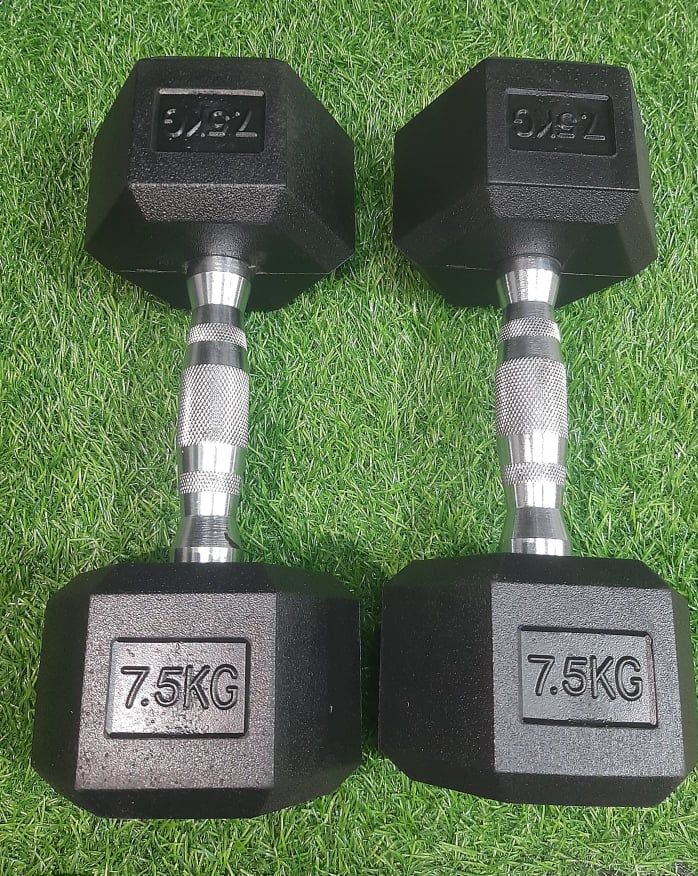 7.5 KG HEX DUMBBELLS || 2 PIS = 15 KG