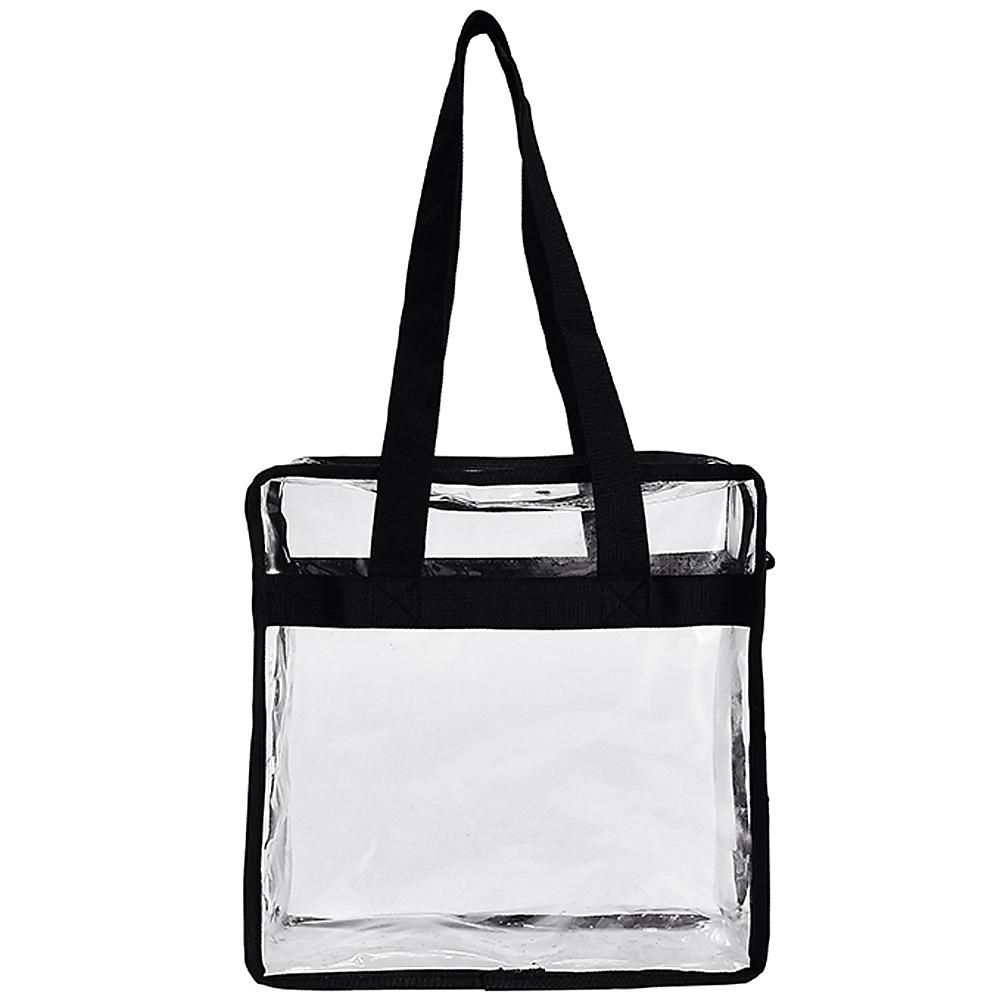 Clear Backpack See Through Backpack Transparent Clear Backpack for Work School Travel Sports Black