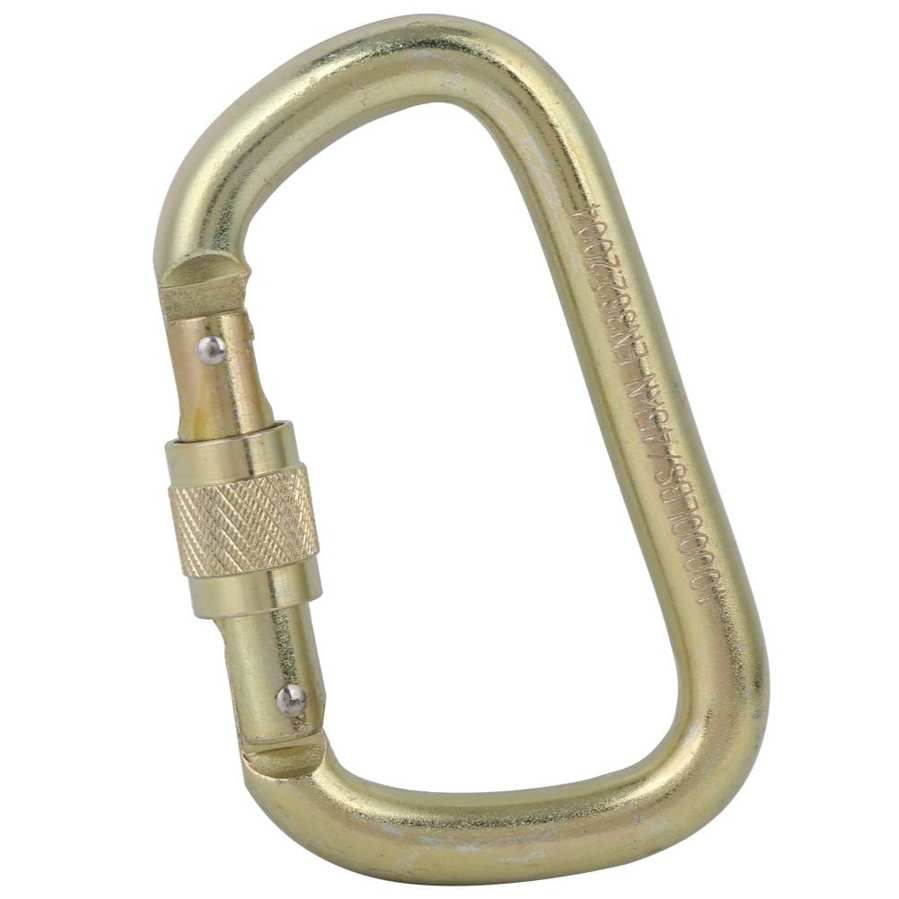 Carabiner High Load Bearing Master Lock Outdoor Screwgate D-Shaped for Climbing Mountaineering