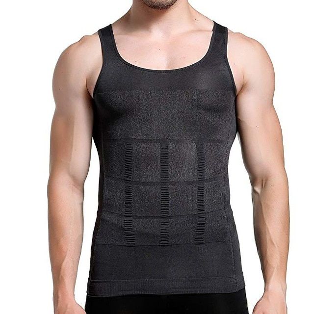 Men's Slimming Shaper Belly Abdomen Undershirt Workout Tank Top Posture Vest Compression Shirt Weight Loss Muscle Vest