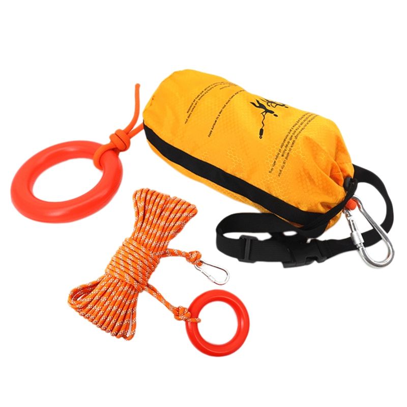 Reflective Throw Rope with Throw Bag for Water Rescue Flotation Rescue Ropes for Whitewater Boating Kayaking Ice Fishing