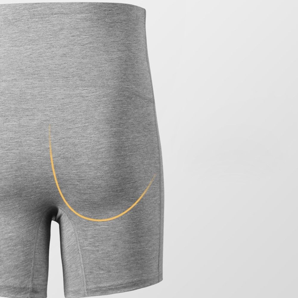 Men Compression High Waist Boxer Shorts Slim Body Shaper Girdle Pants Underwear Open Crotch  Pouch Jockstrap Men Shorts Gym
