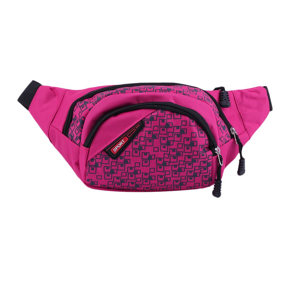 Practical Lightweight Nylon Waist Bag Unisex Adjustable Travel Sports Bag