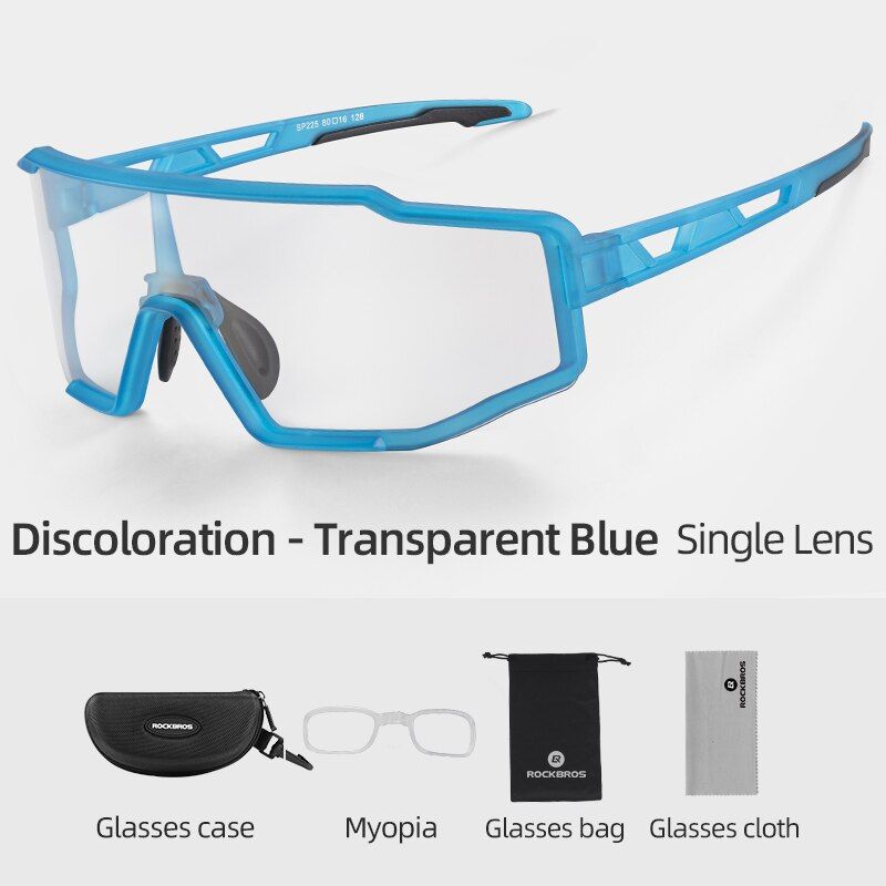 ROCKBROS Sport Photochromic Polarized Glasses Cycling Eyewear Bicycle Glass MTB Bike Bicycle Riding Fishing Cycling Sunglasses