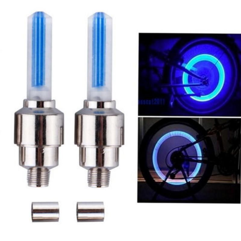 2x LED Lamp Flash Tyre Wheel Valve Cap Light For Car Bike Bicycle Motorcycle