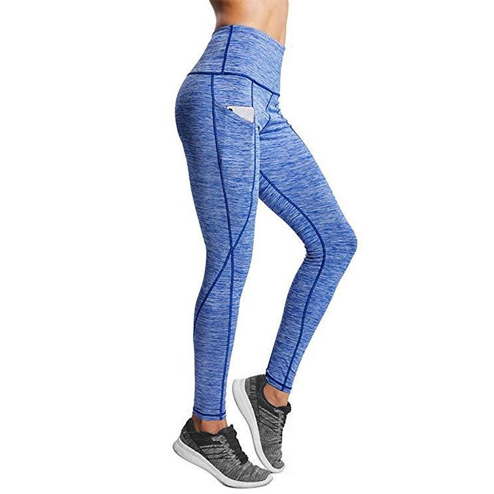 Women High Waist Yoga Pants with Pocket Tummy Control Workout Running 4 Way Stretch Yoga Leggings Tights