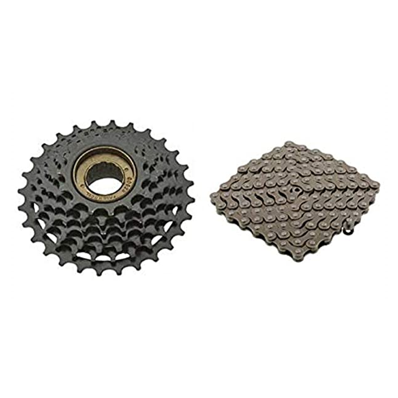 Bicycle 7S Freewheel 7 Speed Mountain MTB 14-28 Teeth + 7S Chain 116 Link