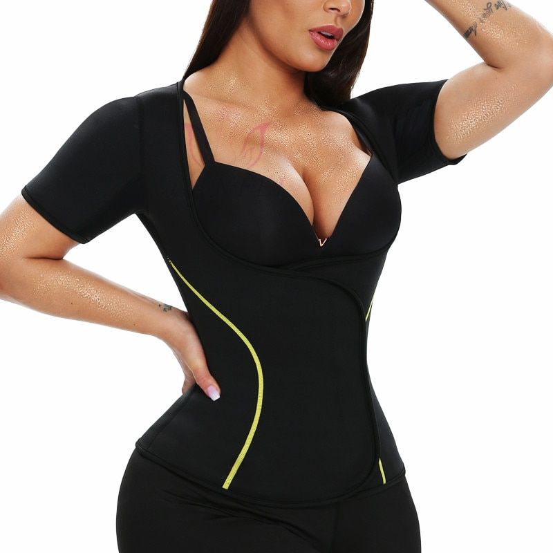 Compression Slimming Vest Women Neoprene Body Shaper Yoga Shirt Weight Loss No Zipper Sport Tank Top Waist Trainer Corset