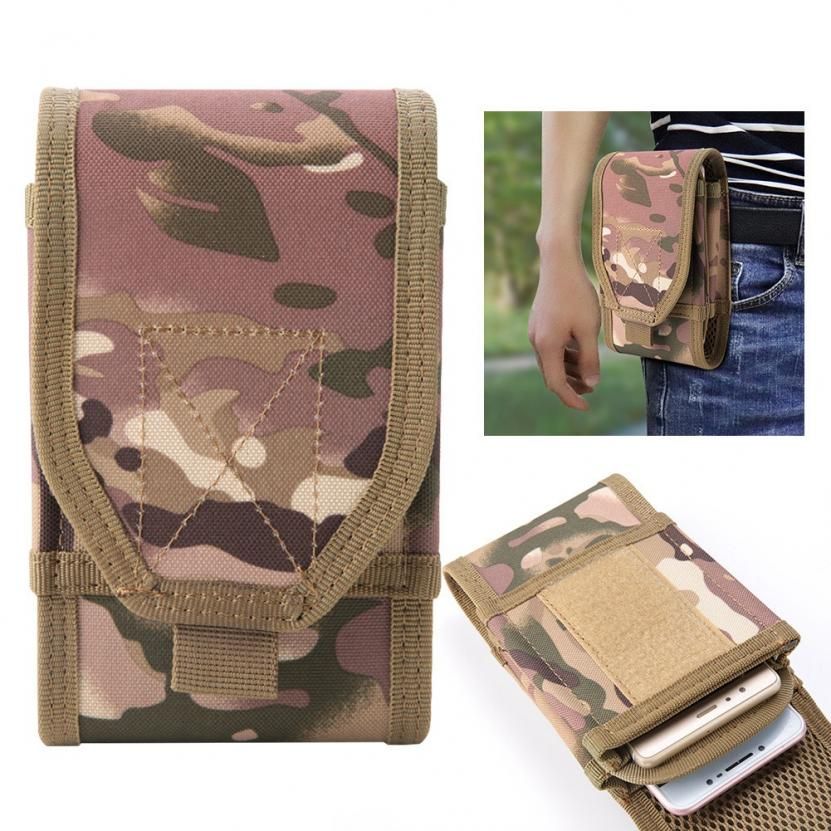 Universal Outdoor Molle Hip Waist Belt Bag Wallet Pouch Purse Phone Case with Zipper for 7Plus
