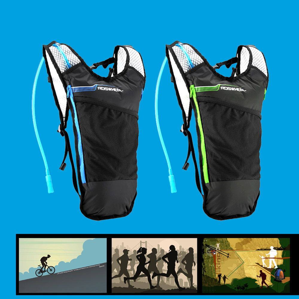 Super Lightweight Outdoor Bicycle Cycling Bike Riding Hiking Running Hydration Knapsack 5L Backpack + 2L Water Bladder Bag